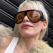 Stylowe Okulary Przeciwsłoneczne Damskie Pilotki z Dużymi Oprawkami - Modny Design i Ochrona UV 1