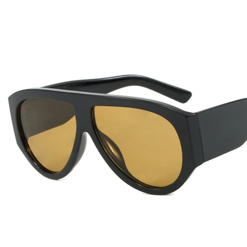 Stylowe Okulary Przeciwsłoneczne Damskie Pilotki z Dużymi Oprawkami - Modny Design i Ochrona UV 3