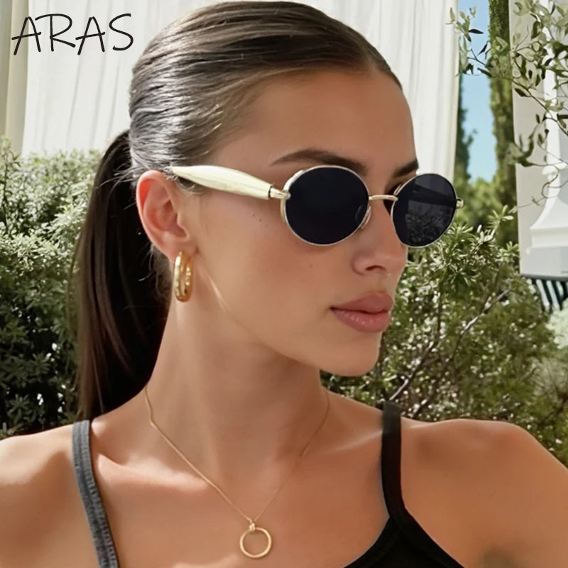 Stylowe Owalne Okulary Przeciwsłoneczne Damskie w Stylu Vintage - Elegancka Ochrona i Wyjątkowy Design 3