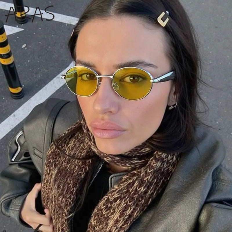 Stylowe Owalne Okulary Przeciwsłoneczne Damskie w Stylu Vintage - Elegancka Ochrona i Wyjątkowy Design 4