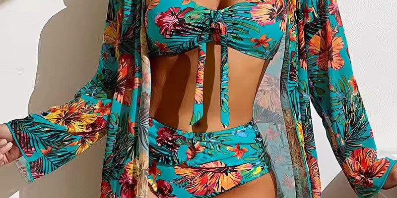 Stylowy Strój Kąpielowy Dwuczęściowy z Regulowanymi Ramiączkami na Lato - Idealny Kostium Kąpielowy Damski do Pływania i Opalania 0