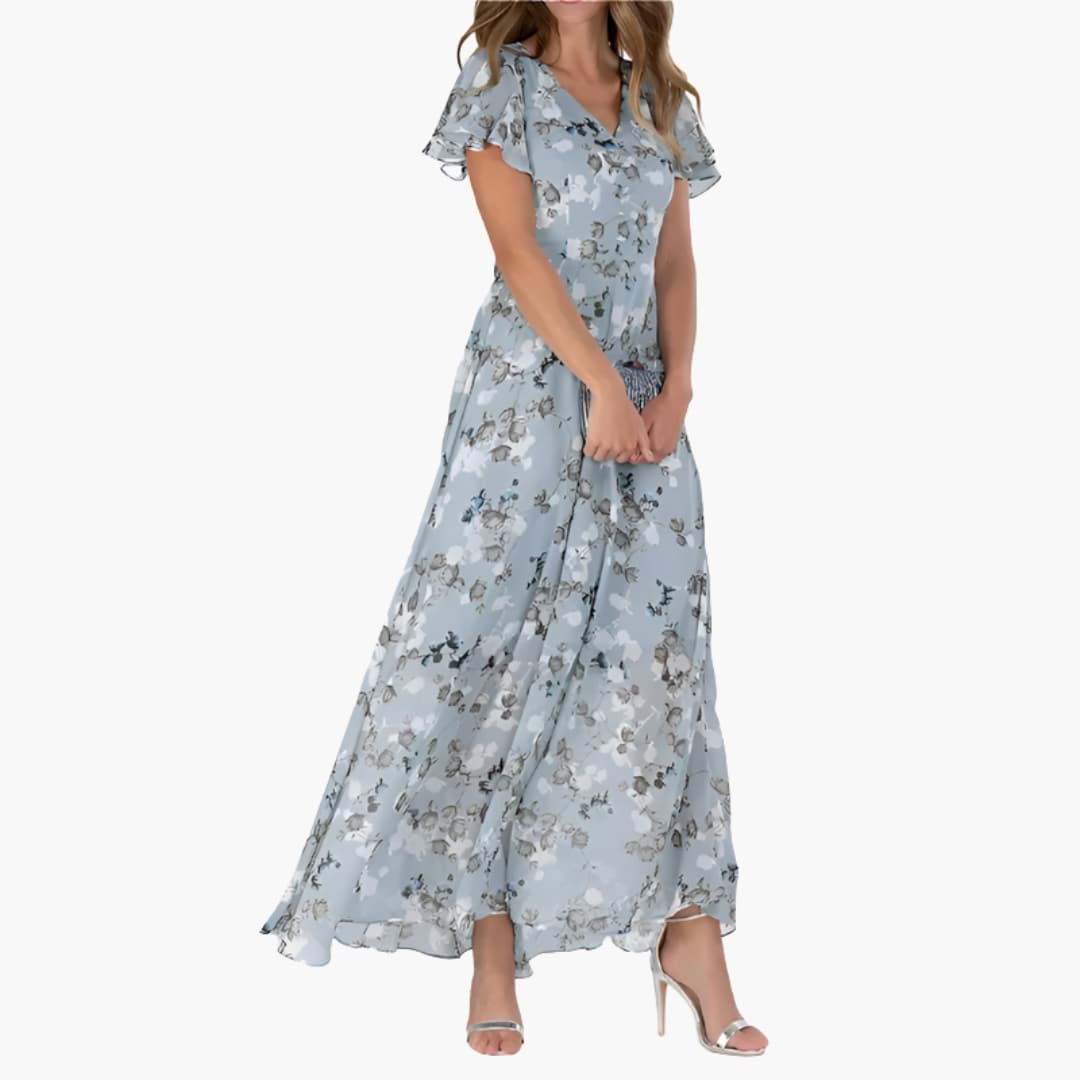 Sukienka Damska Midi Okrągły Dekolt - Elegancka Sukienka Na Wesele i Letnie Wyjścia, Czarna Sukienka 0