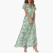 Sukienka Damska Midi Okrągły Dekolt - Elegancka Sukienka Na Wesele i Letnie Wyjścia, Czarna Sukienka 2