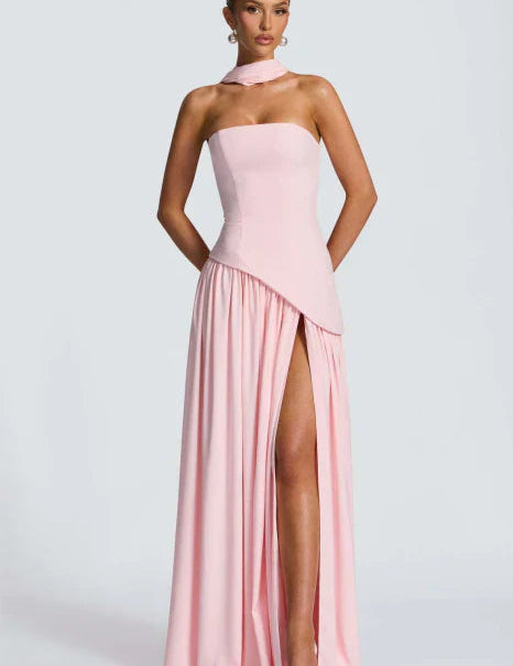 Sukienka Maxi Bez Ramiączek - Elegancka Sukienka Letnia Maxi na Wesele i Wieczór 1
