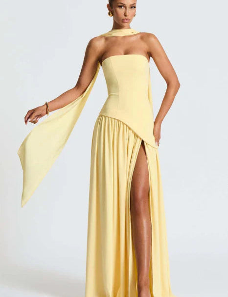 Sukienka Maxi Bez Ramiączek - Elegancka Sukienka Letnia Maxi na Wesele i Wieczór 2