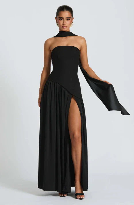 Sukienka Maxi Bez Ramiączek - Elegancka Sukienka Letnia Maxi na Wesele i Wieczór 6