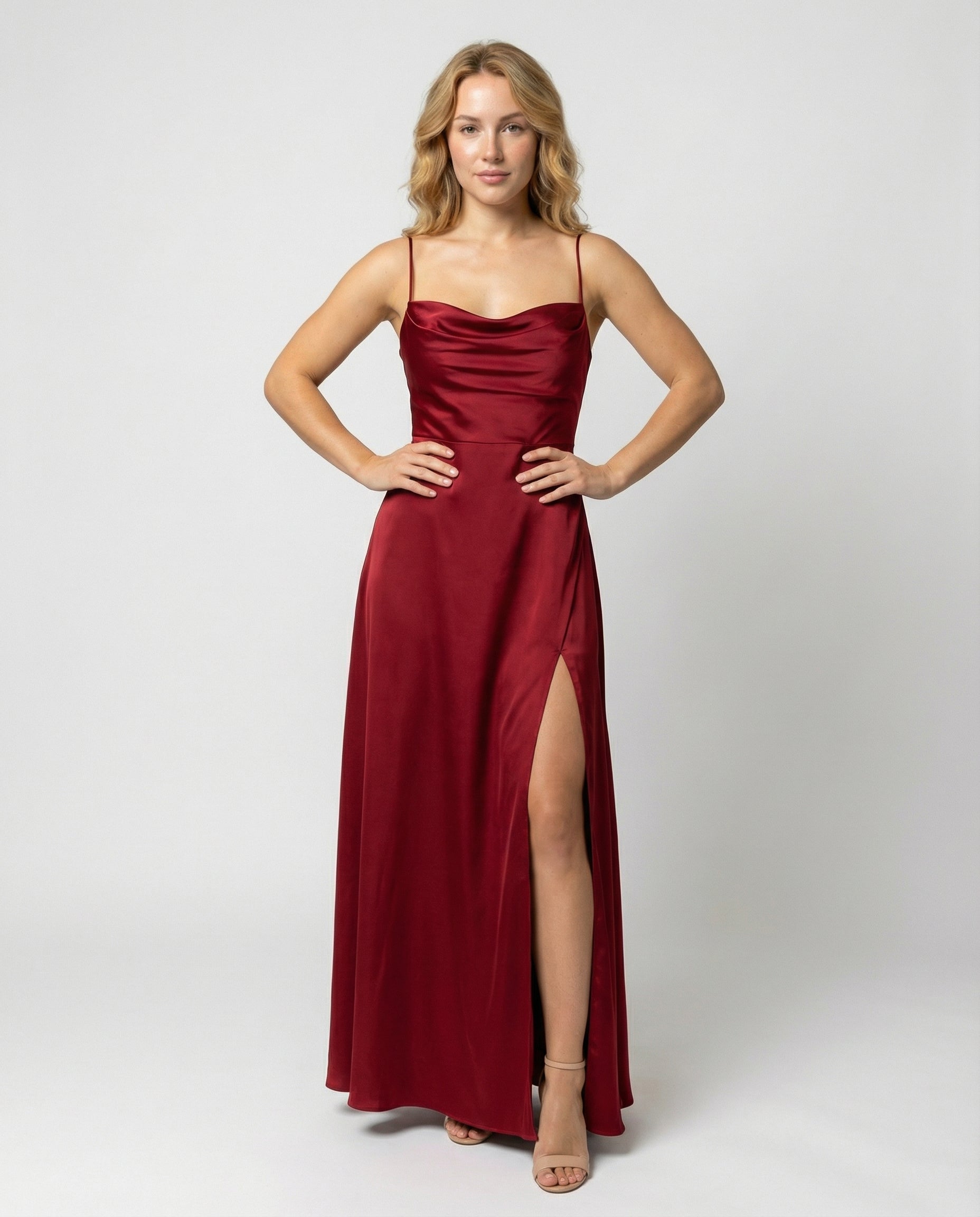 Sukienka Maxi na Wesele z Rozcięciem - Elegancka Sukienka Letnia Maxi na Lato dla Kobiet 0