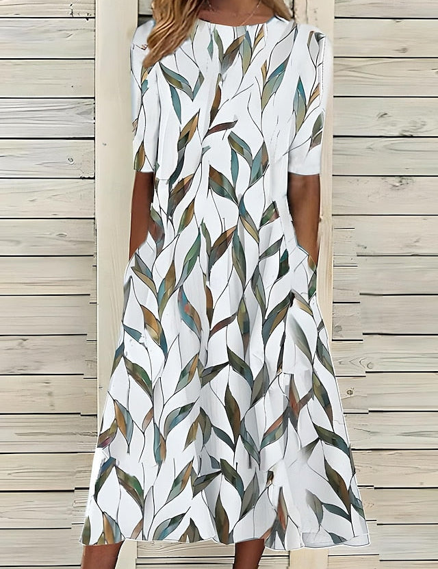 Sukienka Midi Elegancka w Kwiaty – Stylowy Krój na Wesele i Letnie Imprezy 2