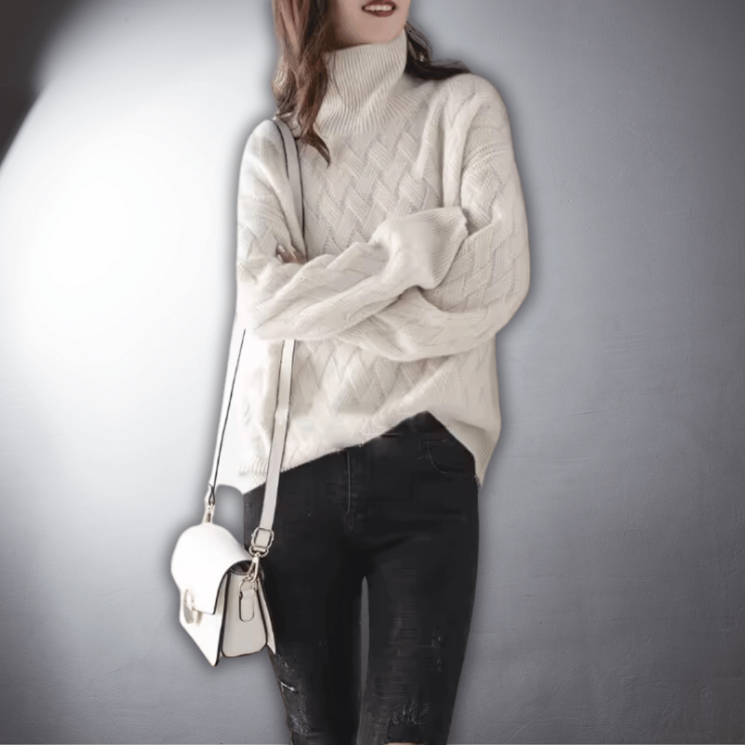 Sweter Oversize Damski Luźny Krój Komfortowy Styl na Co Dzień 4