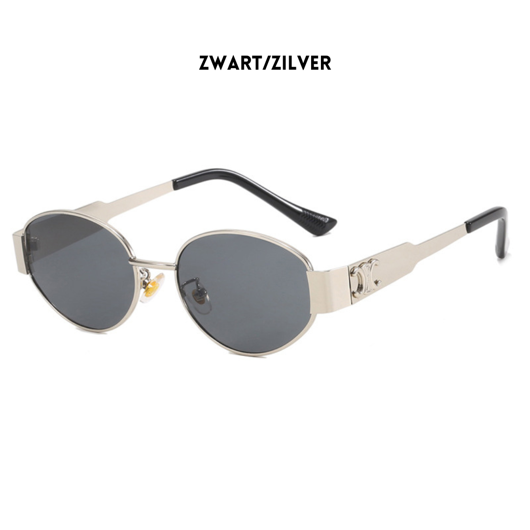 Złote okulary przeciwsłoneczne dla kobiet - modny retro design 4