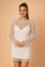 TRISHA | Elegancka damska sukienka z długim rękawem