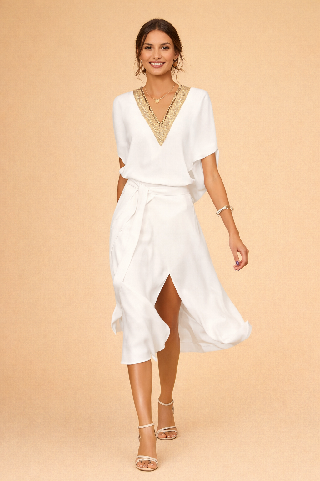Bella | Elegancka, nowoczesna sukienka midi