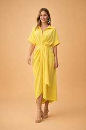 CHARLOT | Elegancka sukienka maxi z kokardą