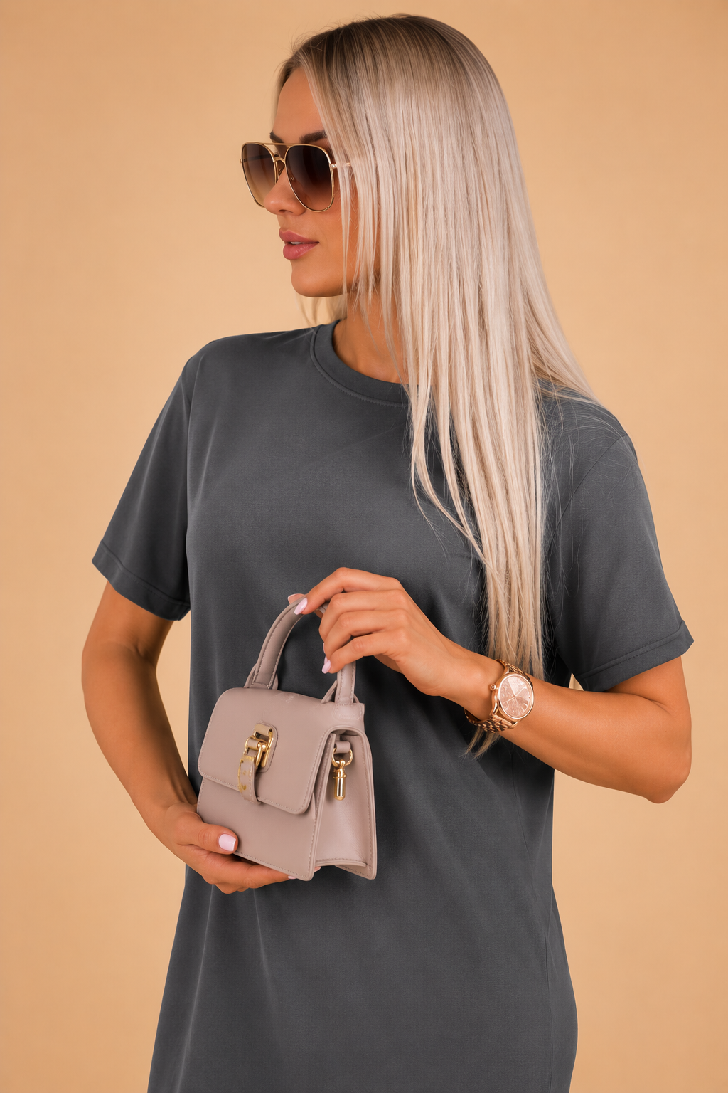 ESTELA | Elegancka sukienka z rękawami typu nietoperz
