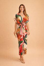 CHARLOT | Elegancka sukienka maxi z kokardą