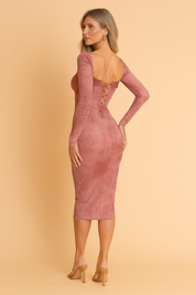 FRANCINE | Elegancka różowa sukienka