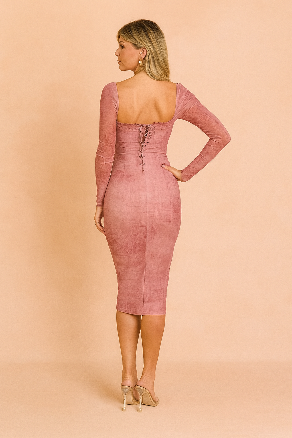 FRANCINE | Elegancka różowa sukienka