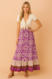 IZZY | Długa letnia spódnica w stylu retro boho