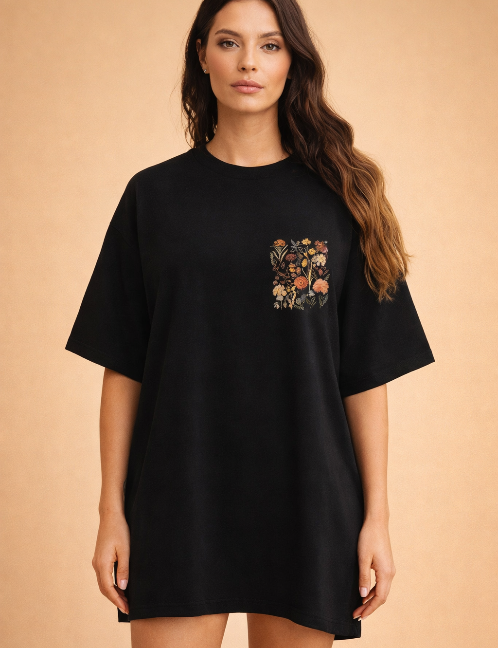 DAISY | Sukienka typu T-shirt z okrągłym dekoltem