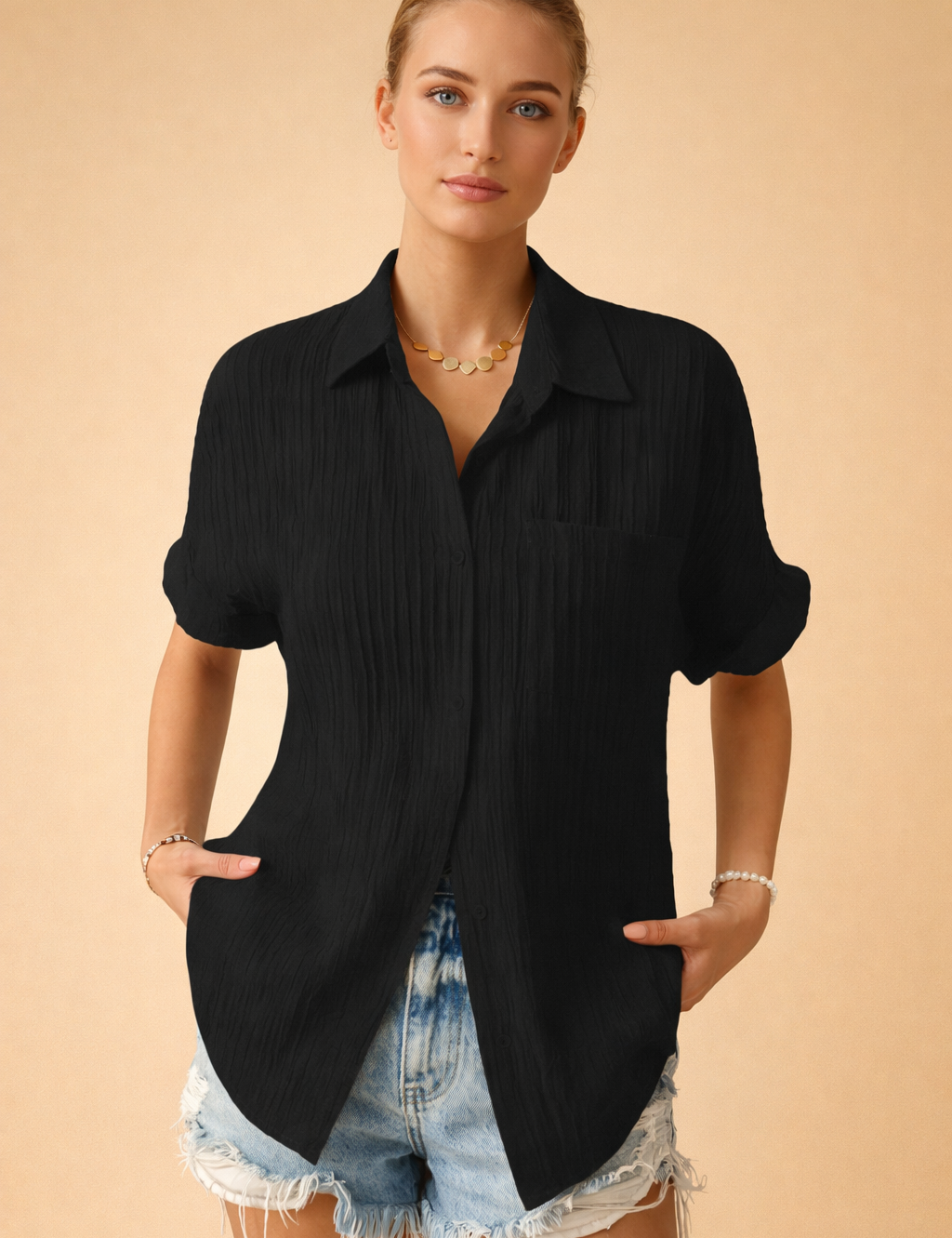 CHARLOTTE | Elegancka koszulka polo z krótkim rękawem