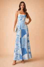 Selene | Elegancka sukienka maxi z kokardą na plecach
