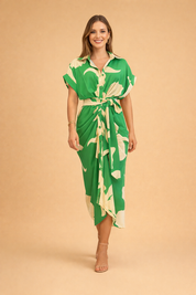 CHARLOT | Elegancka sukienka maxi z kokardą