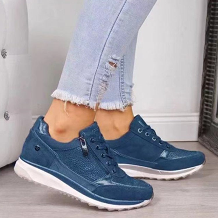 Sneakersy Damskie Ortopedyczne z Zamkiem - Wygodne i Stylowe na Co Dzień