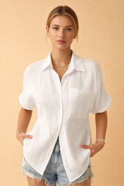 CHARLOTTE | Elegancka koszulka polo z krótkim rękawem
