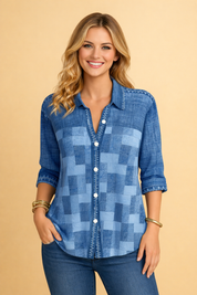 PENELOPE | Stylowy damski top w kratkę